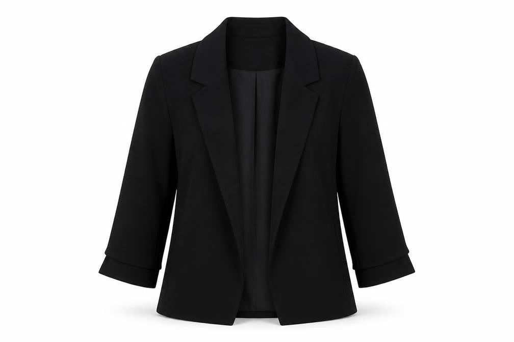 H&M Womens Black Polyester Jacket Blazer Size 8
