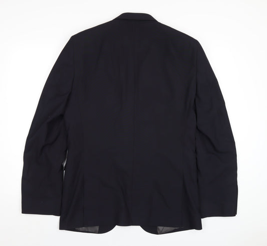 NEXT Mens Blue Polyester Jacket Blazer Size 40 Regular