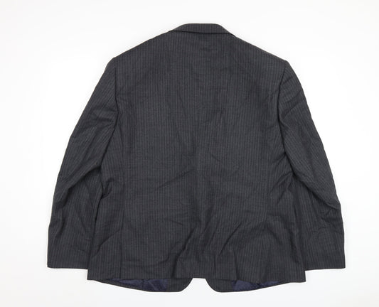 Marks and Spencer Mens Grey Wool Jacket Blazer Size 46 Regular