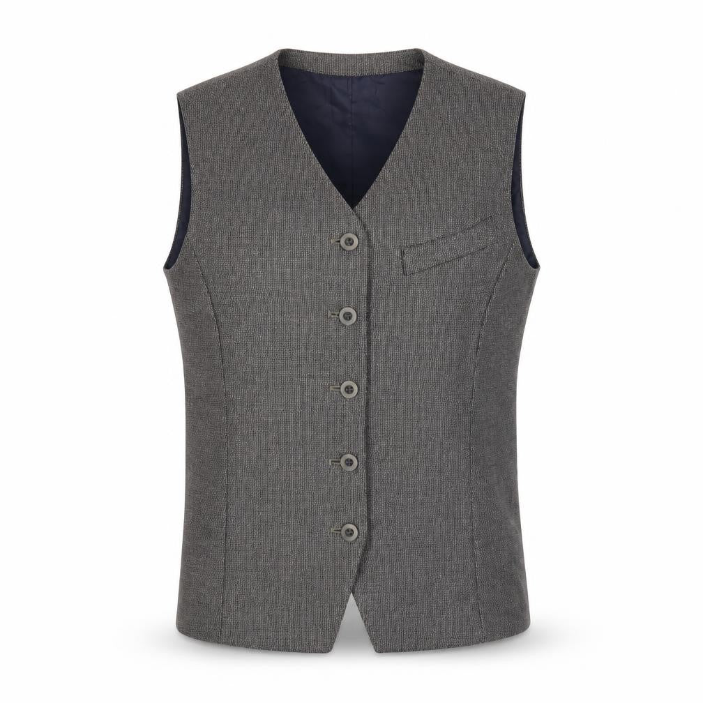 Precis Womens Grey Wool Jacket Suit Waistcoat Size 12