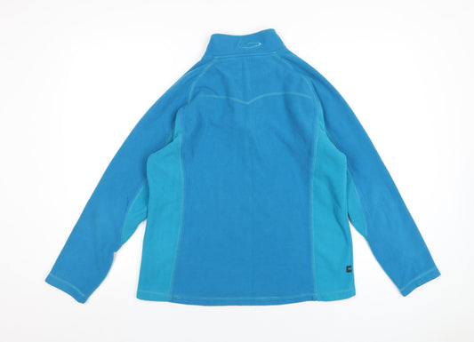 Mountain Life Womens Blue Polyester Pullover Sweatshirt Size 10 Zip