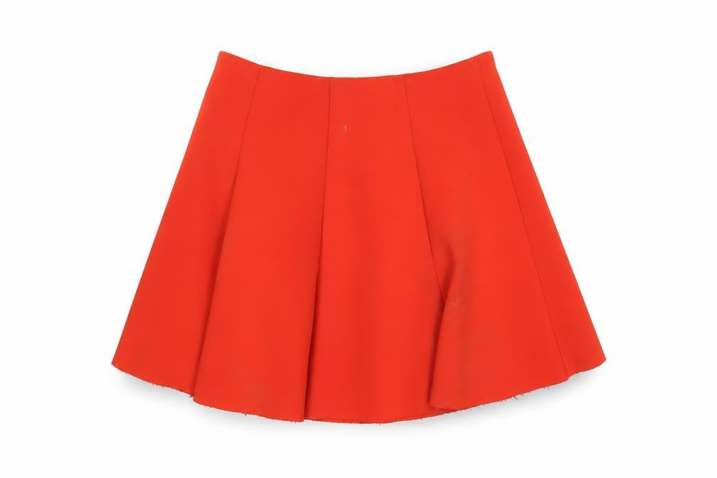 United Colors of Benetton Womens Red Polyester A-Line Skirt Size S