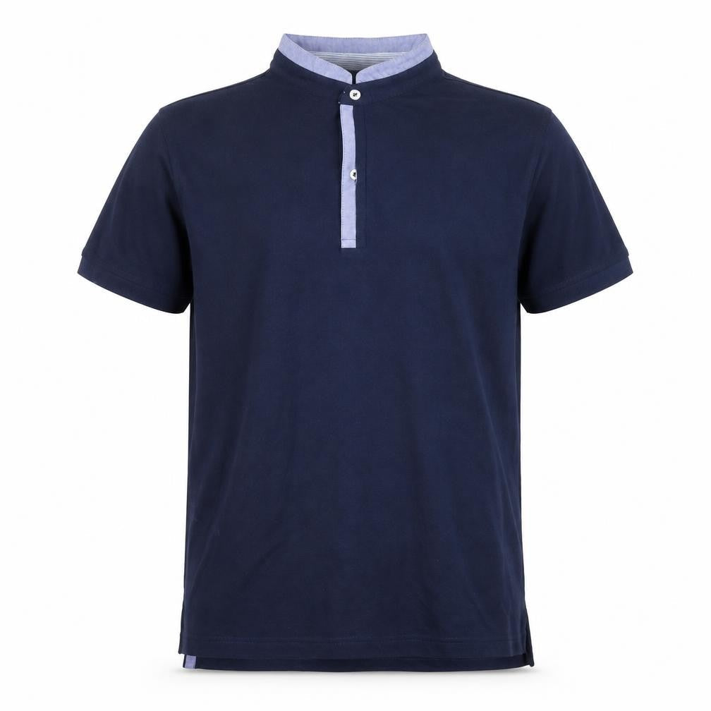 Dan John Mens Blue Cotton Polo Size M Collared Button
