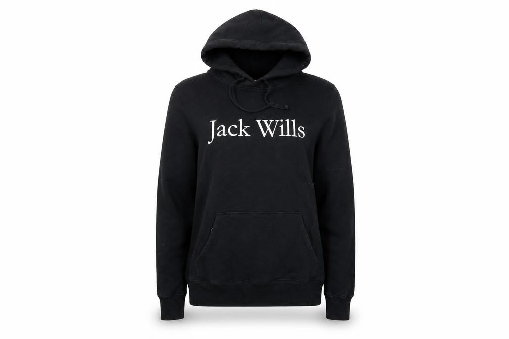 Womens UK 12 Regular Jack Wills Black Pullover Hoodie