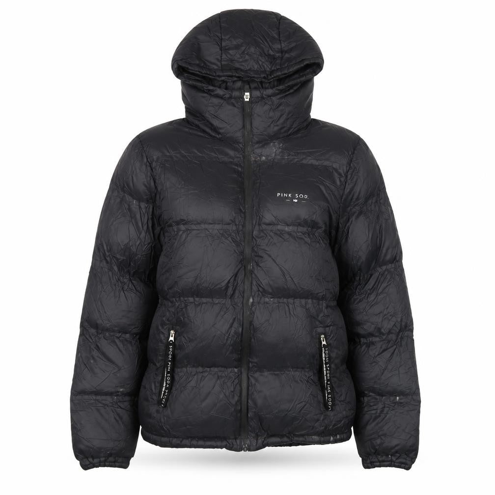 Pink Soda Womens Black Puffer Jacket Coat Size 6 Zip