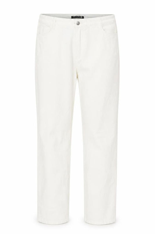 Betty Barclay Womens Ivory Cotton Straight Jeans Size 16 L33 in Regular Button