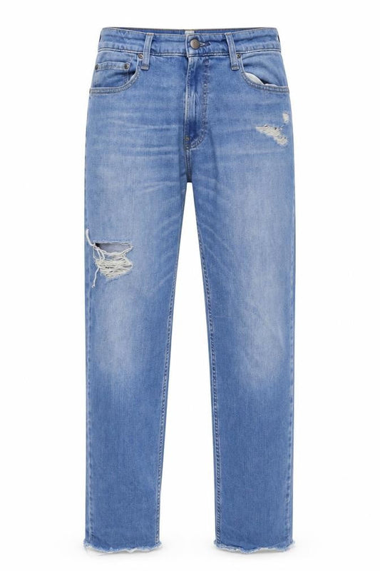 Hollister Mens Blue Cotton Straight Jeans Size 34 in L36 in Regular Button