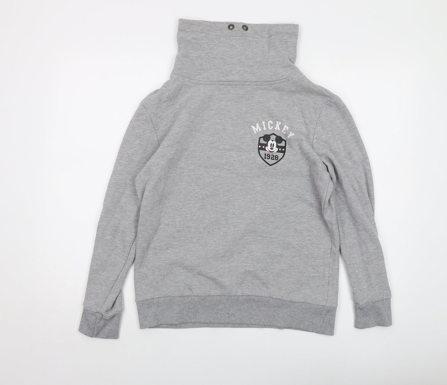 Disney Womens Grey Polyester Pullover Sweatshirt Size 12 Pullover - Mickey Mouse