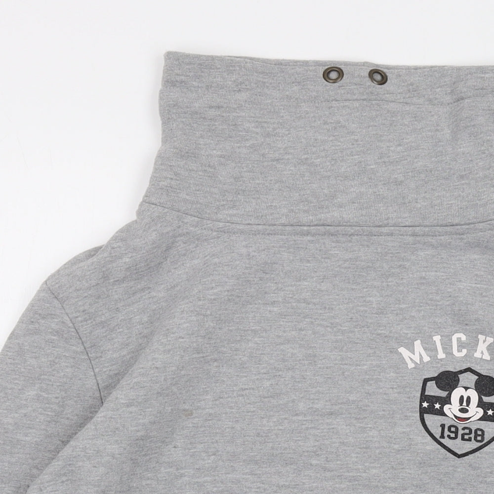 Disney Womens Grey Polyester Pullover Sweatshirt Size 12 Pullover - Mickey Mouse