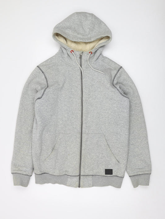 O'Neill Mens Grey Cotton Full Zip Hoodie Size S