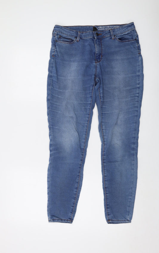 Gap Womens Blue Cotton Skinny Jeans Size M L27 in Regular Button
