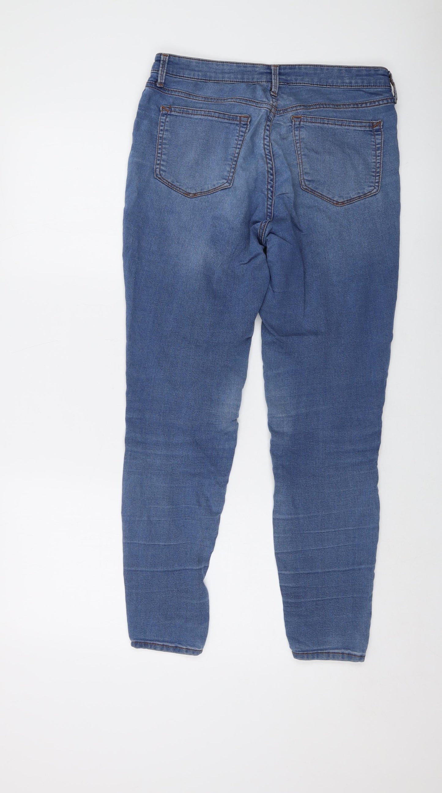 Gap Womens Blue Cotton Skinny Jeans Size M L27 in Regular Button