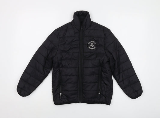 Real Madrid Boys Black Jacket Size 6 Years Zip