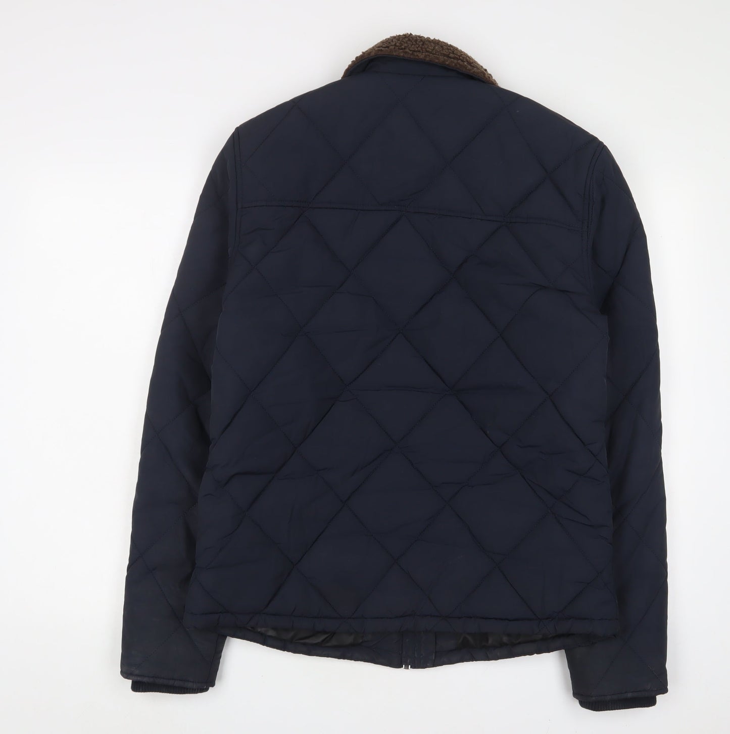 NEXT Mens Blue Quilted Jacket Size M Zip