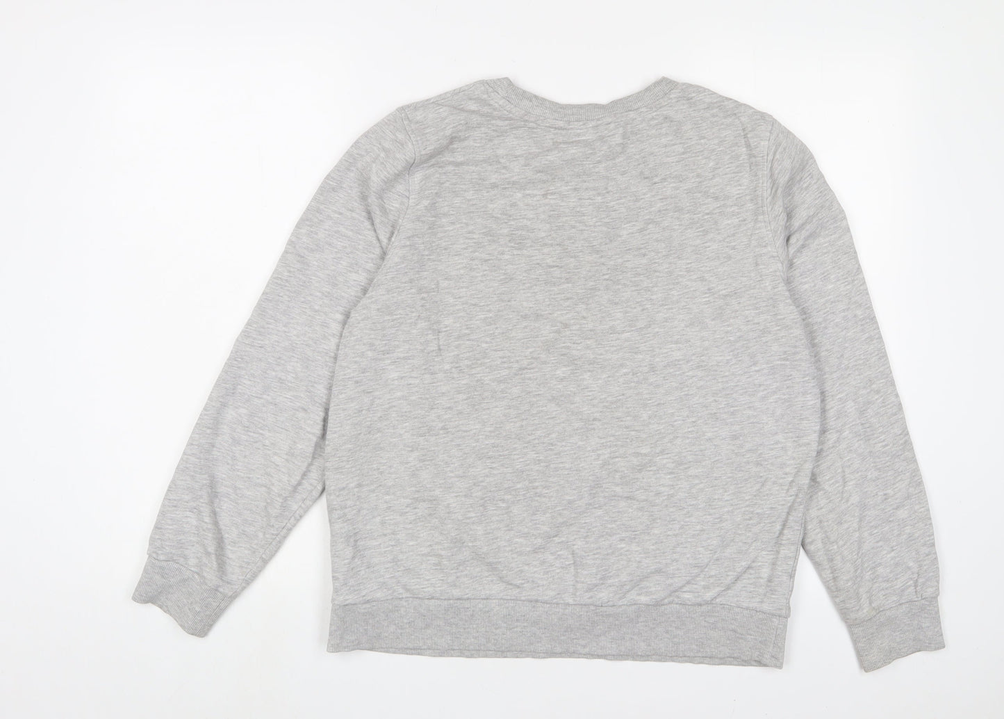 Marks and Spencer Womens Grey Cotton Pullover Sweatshirt Size 14 Pullover