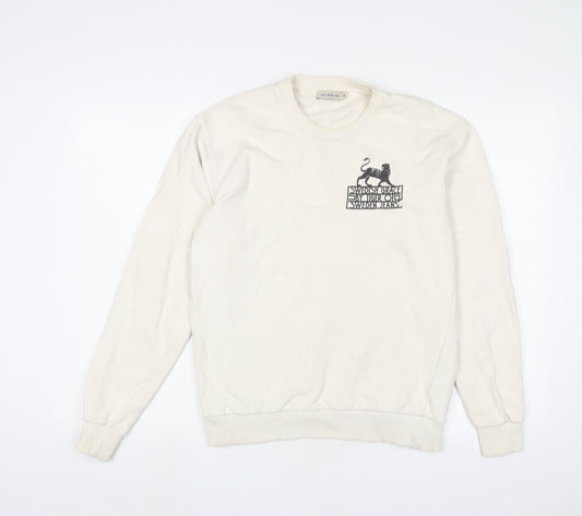 Tiger of Sweden Womens White Cotton Pullover Sweatshirt Size S Pullover