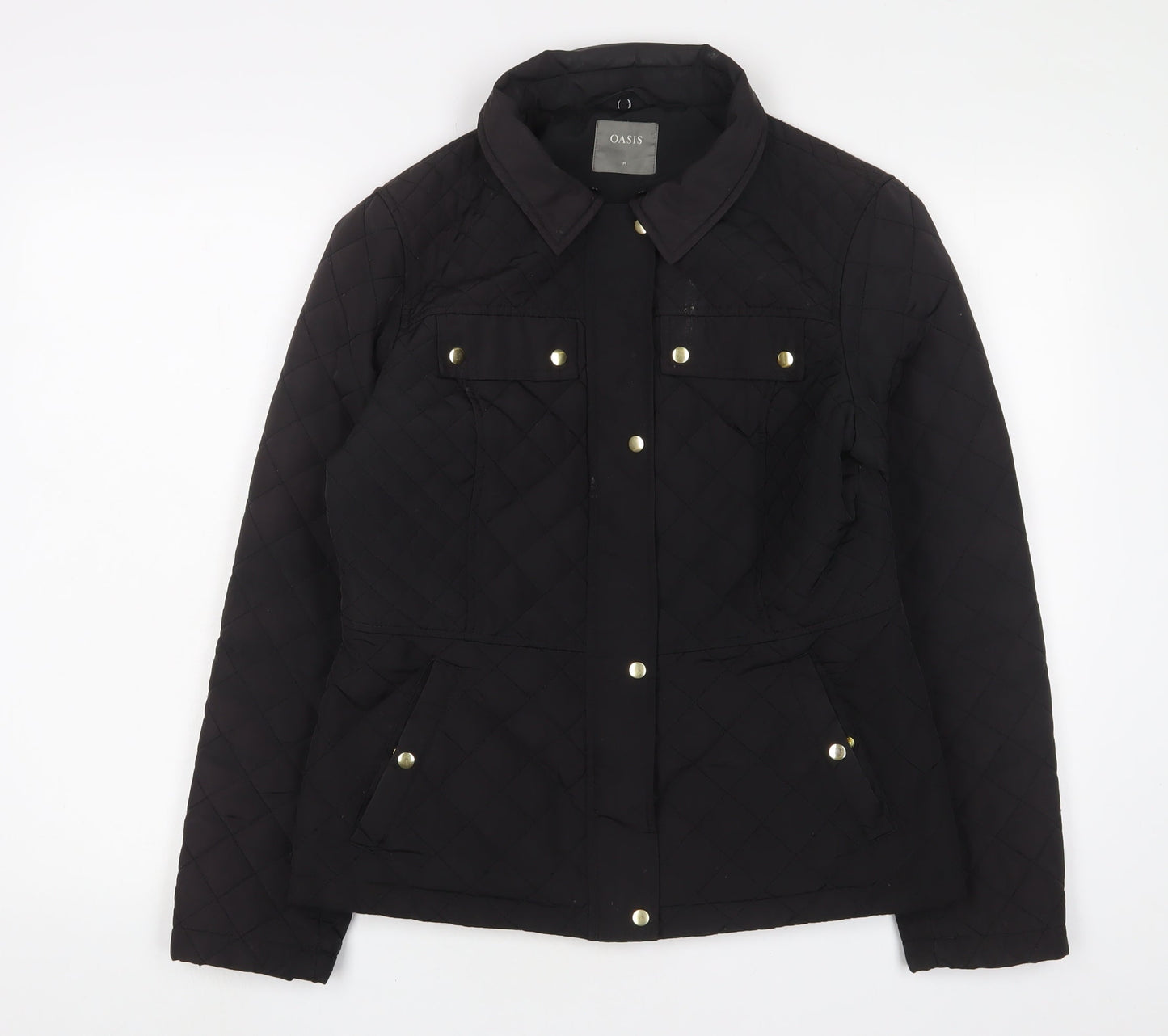Oasis Mens Black Jacket Size M Zip - Pockets