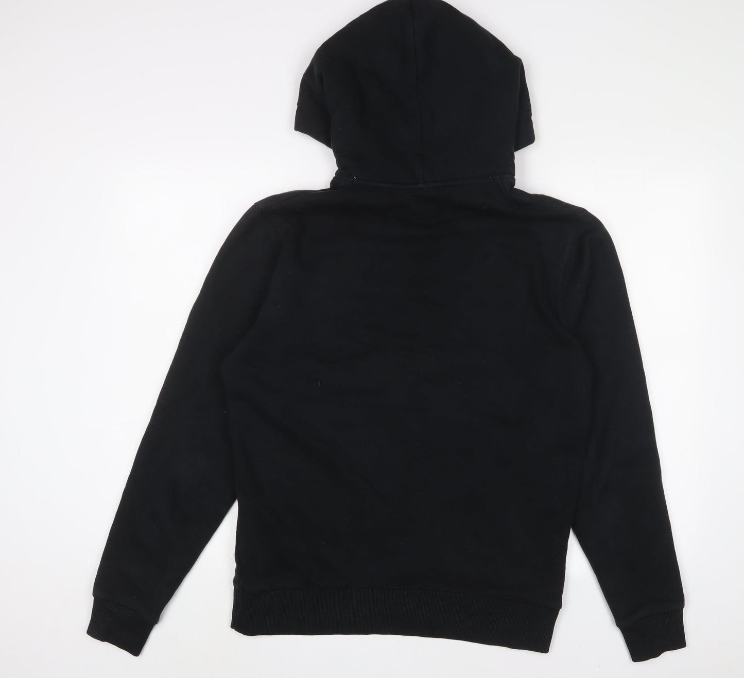 Jack Wills Mens Black Cotton Pullover Hoodie Size S - Logo