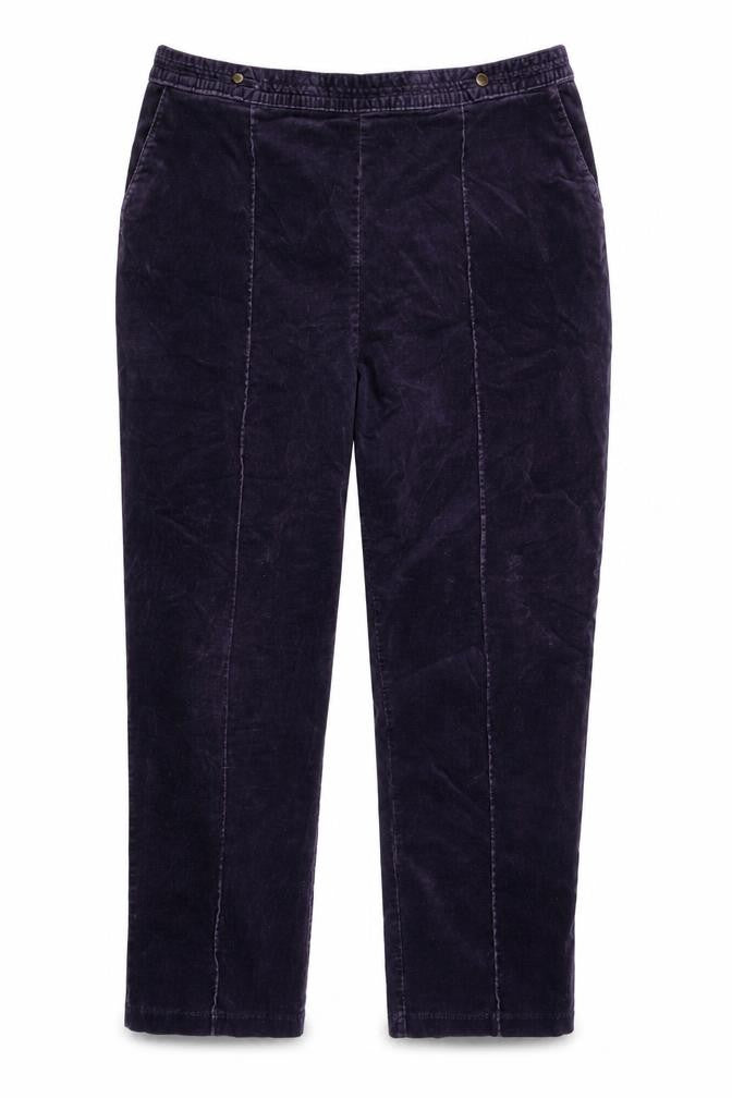 Marks and Spencer Womens Purple Cotton Trousers Size 34 in L25 in Regular