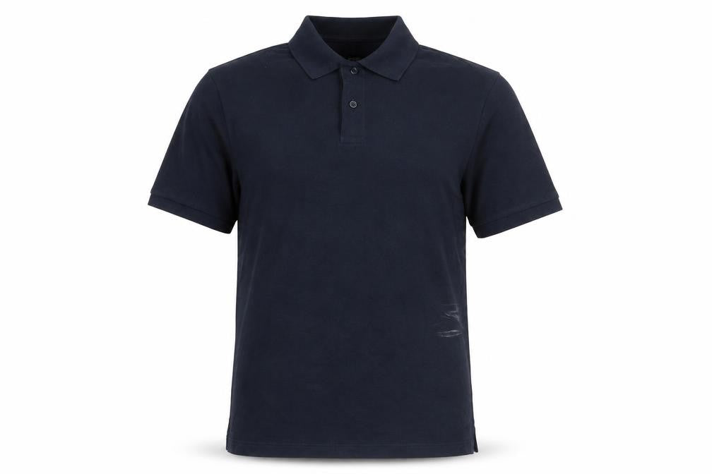 Marks and Spencer Mens Blue Cotton Polo Size M Collared Button