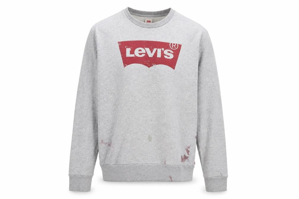 Mens UK 2XL Regular Levi's Grey Pullover Sweatshirt