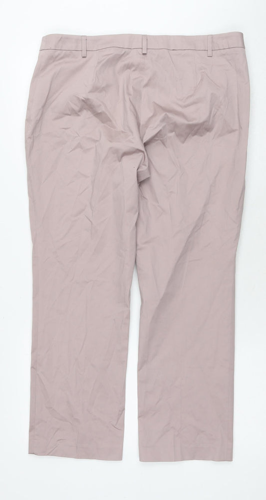 Nougat Womens Beige Cotton Trousers Size 34 in L26 in Regular Zip