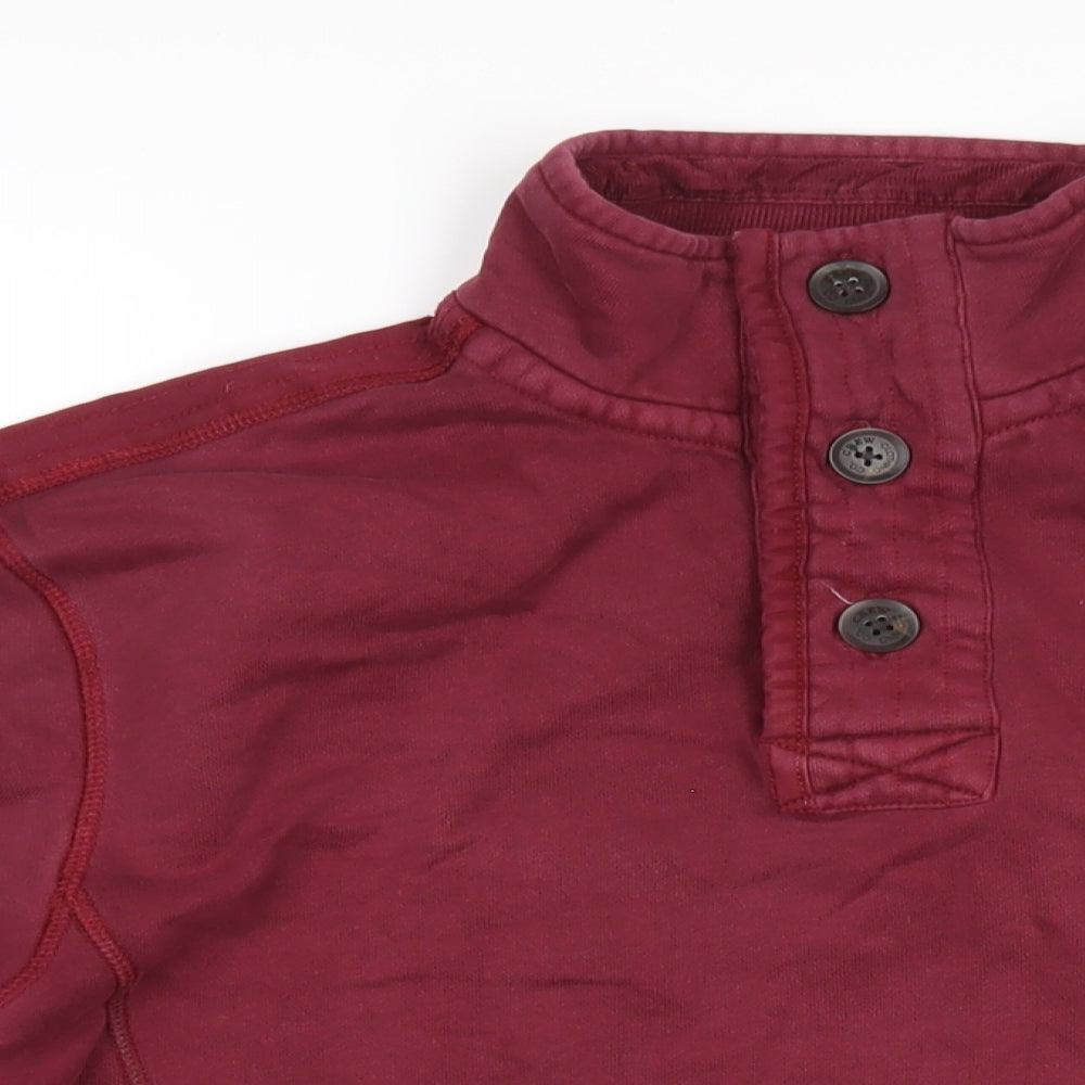 Crew Clothing Mens Red Cotton Pullover Sweatshirt Size M