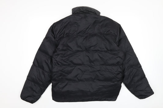 Timberland Womens Black Puffer Jacket Coat Size S Zip