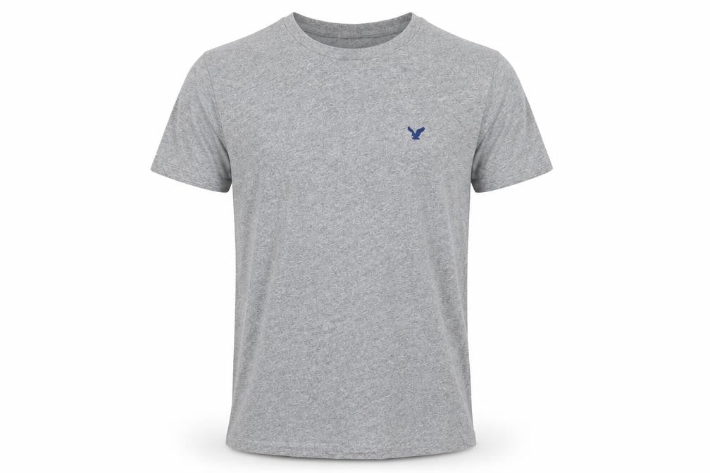 American Eagle Outfitters Mens Grey Cotton T-Shirt Size S Round Neck