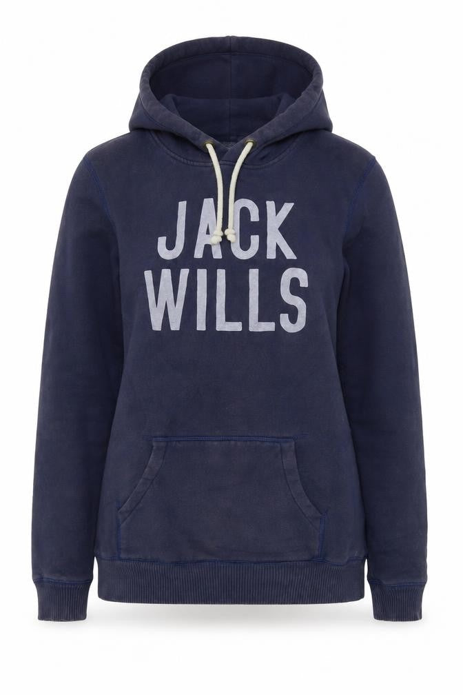 Womens UK 14 Regular Jack Wills Blue Pullover Hoodie