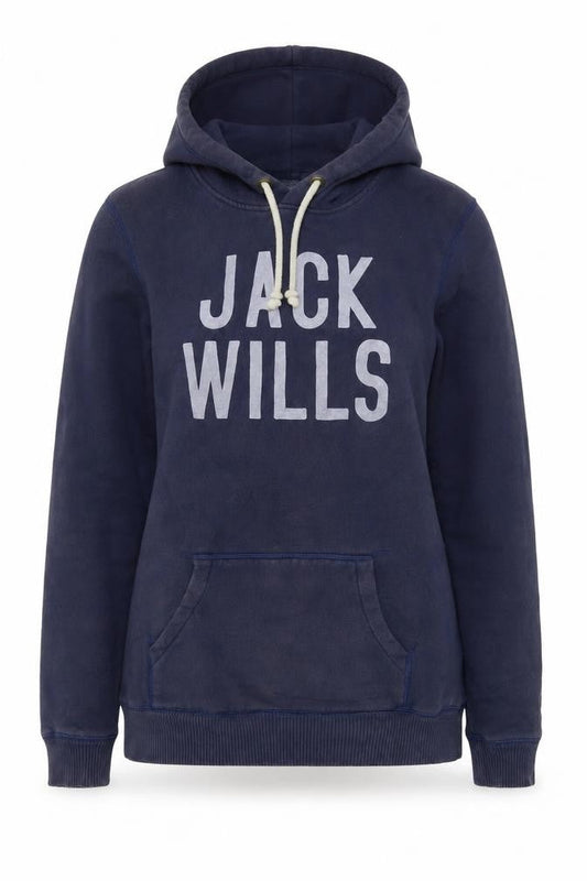 Womens UK 14 Regular Jack Wills Blue Pullover Hoodie