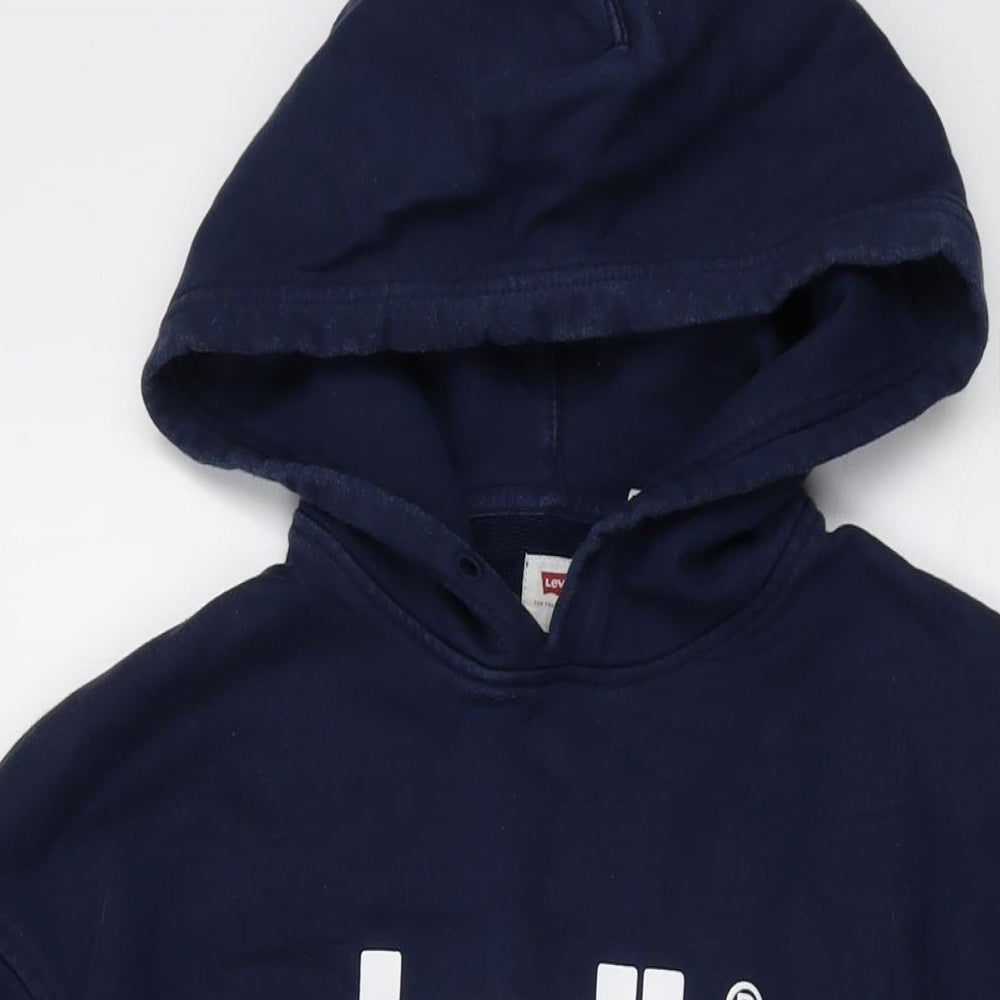 Levi's Mens Blue Cotton Pullover Hoodie Size M - Logo