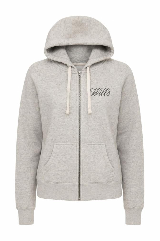 Womens UK 6 Regular Jack Wills Grey Full Zip Hoodie