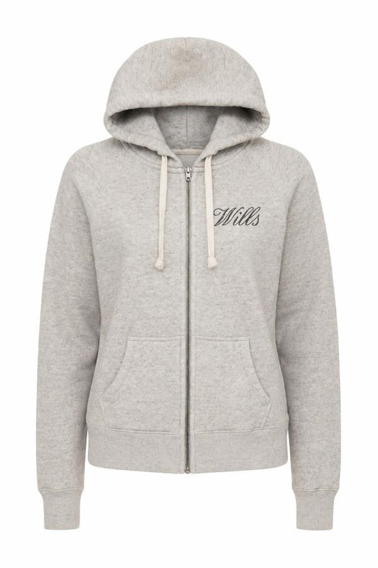 Womens UK 6 Regular Jack Wills Grey Full Zip Hoodie