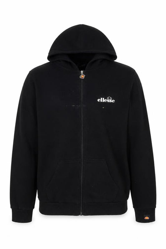 ellesse Boys Black Cotton Full Zip Hoodie Size 13-14 Years Zip
