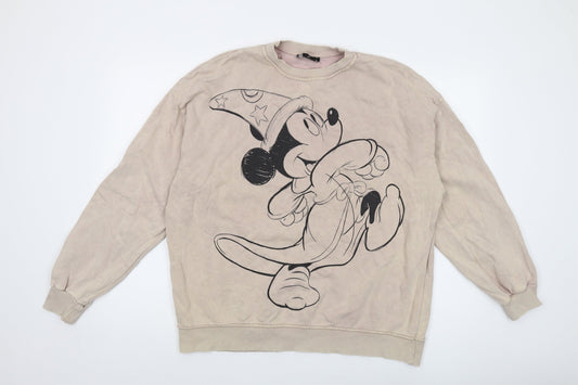 Disney Womens Pink Cotton Pullover Sweatshirt Size S Pullover - Mickey Mouse