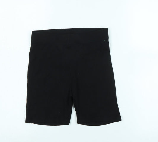 Divided Womens Black Cotton Blend Bermuda Shorts Size 6 Regular