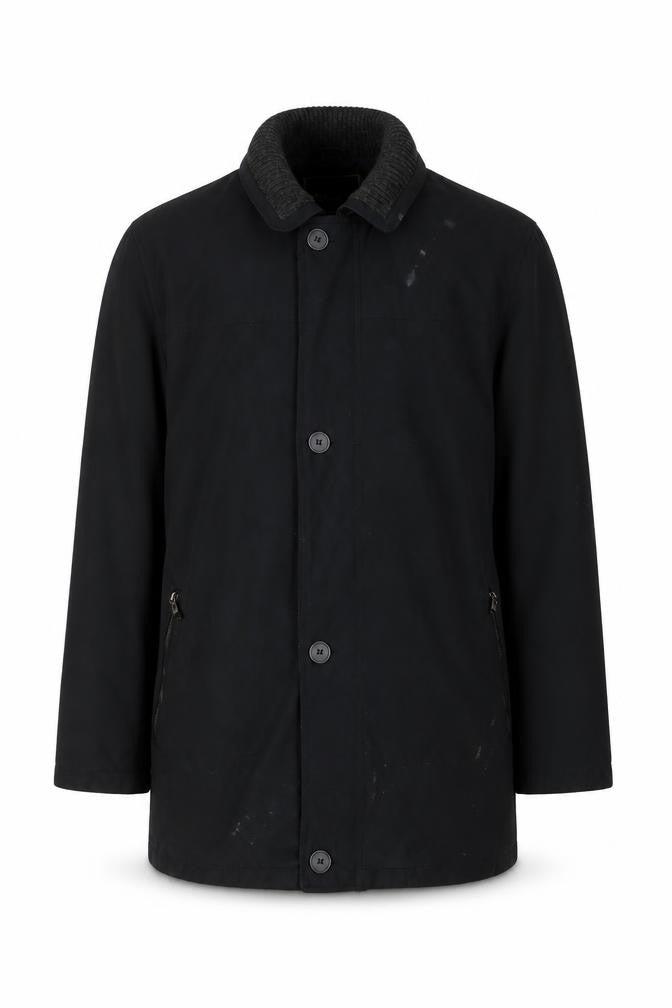 Paul Berman Mens Black Jacket Coat Size L Zip