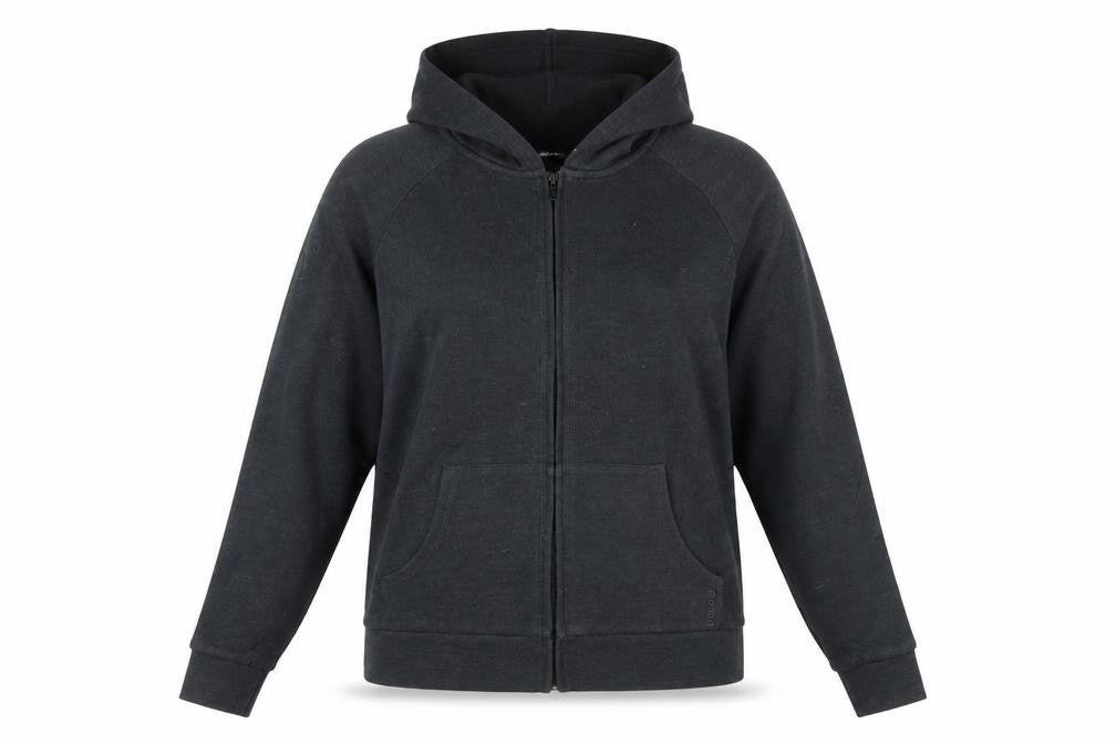 Tohian Black Full Zip Hoodie, Medium, Unisex Casual