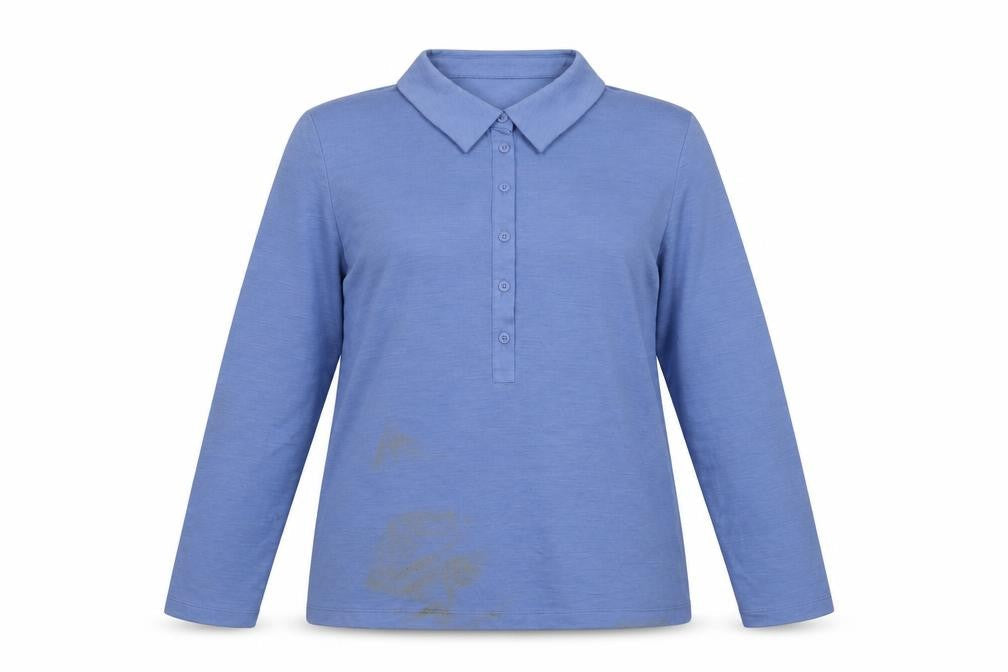 Autograph Womens Blue Wool Basic Polo Size 14 Collared