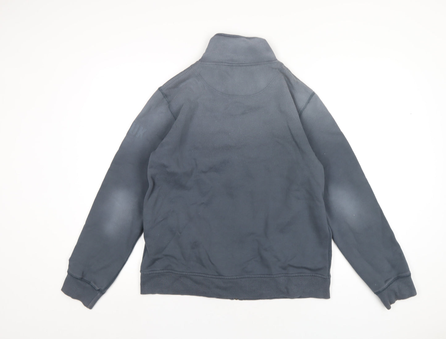 French Connection Mens Blue Cotton Full Zip Sweatshirt Size M