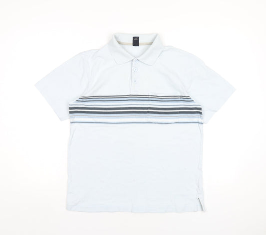 Gap Mens Blue Cotton Polo Size S Collared Button