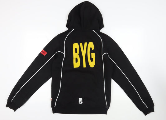 Surridge Mens Black Polyester Pullover Hoodie Size S - Bells Yew Green Cricket Club