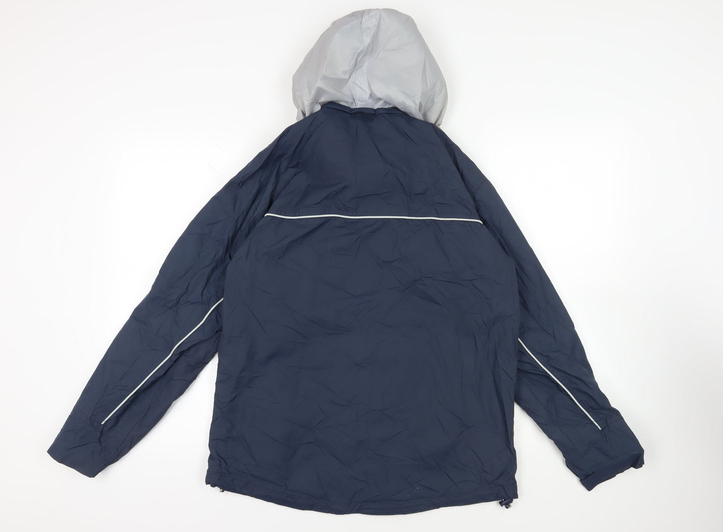 Nautical Mens Blue Windbreaker Jacket Size S Zip - Logo Zipped Pockets Technical Waterproof