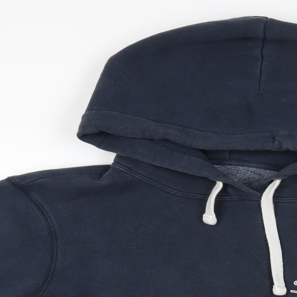 Jack Wills Womens Blue Cotton Pullover Hoodie Size 8 Pullover - Logo Pockets
