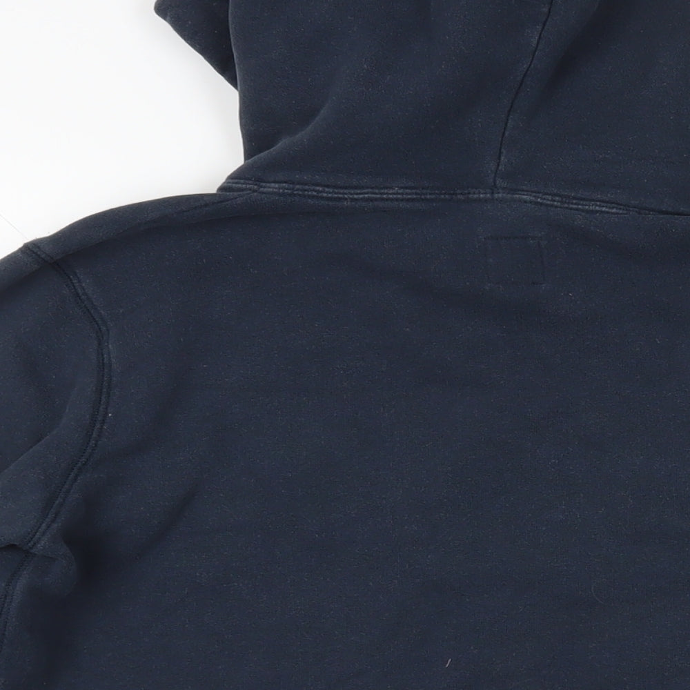 Jack Wills Womens Blue Cotton Pullover Hoodie Size 8 Pullover - Logo Pockets