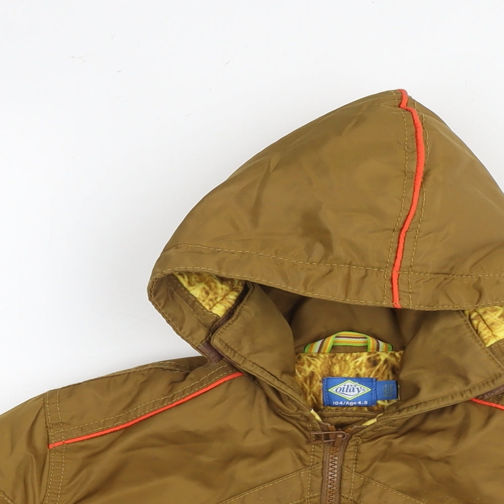 Oilliy Boys Brown Jacket Size 4-5 Years Zip