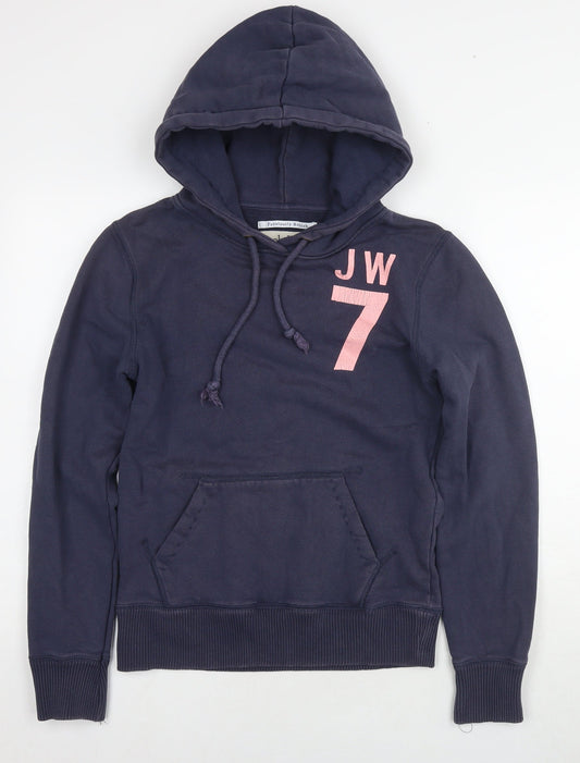 Jack Wills Womens Blue Cotton Pullover Hoodie Size 10 Pullover - Logo GBR