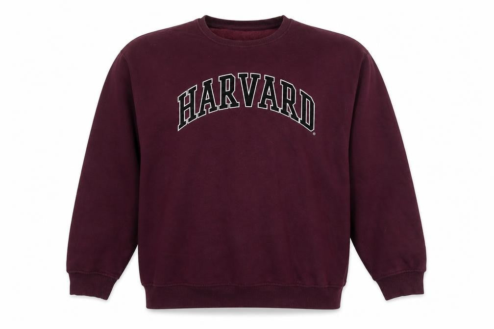 Mens UK M Regular Harvard Purple Pullover Sweatshirt