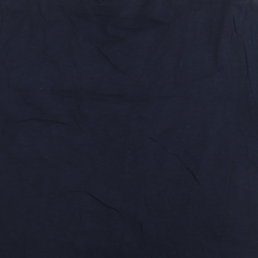 Crew Clothing Womens Blue Cotton Basic T-Shirt Size 14 Round Neck